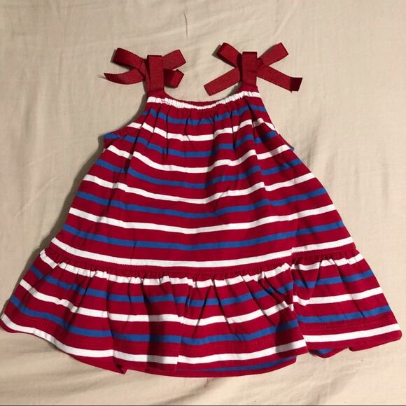 NWOT Hanna Andersson 3-6 Month Red and Blue Striped Dress and Bloomer Set - Picture 3 of 6
